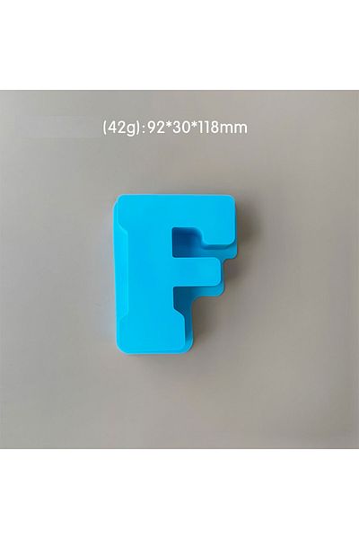 Generic قالب سيليكون راتنج وصابون متوسط الحجم حرف F