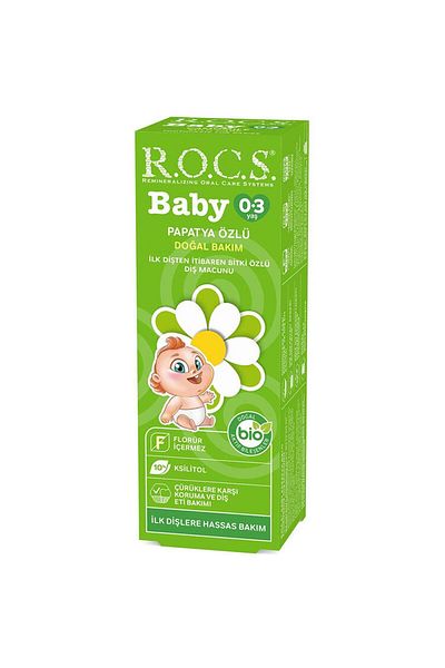 R.O.C.S. معجون أسنان للأطفال من روكس للأطفال من عمر 0 إلى 3 سنوات بخلاصة البابونج 35 مل