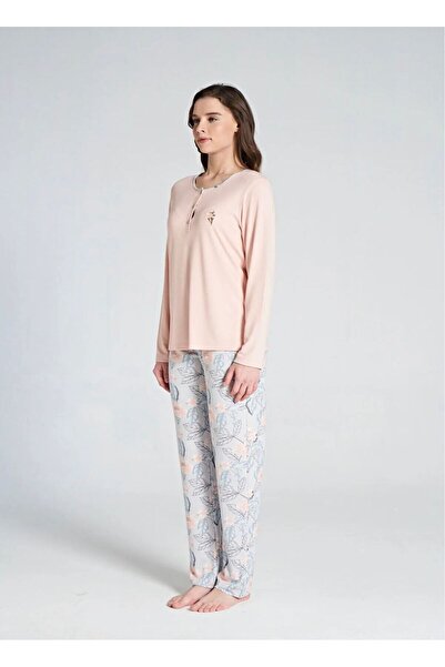 İpek Women's Long Sleeve Plus Size Pajama Set