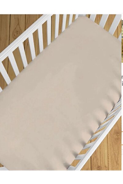 GERCELLA Premi̇um Natürel Cotton 100x150 Cm Lasti̇ksi̇z Bej Çarşaf Bed Sheet ...