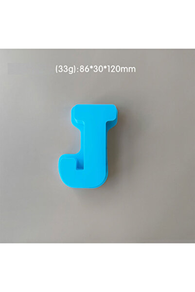 Generic قالب سيليكون راتنج وصابون متوسط الحجم حرف J