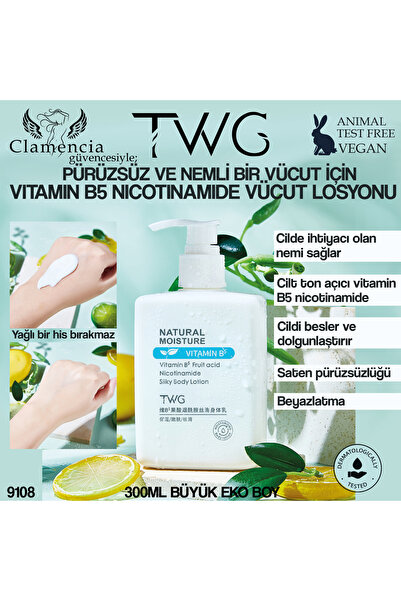 twg Niasinamid Vitamin B5  C VitaminiVücut Losyonu