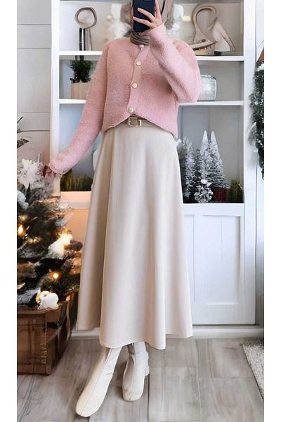 CNG MODA Puff Scuba Bell Skirt