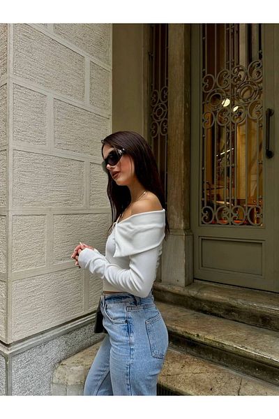SHEYMA Μπλούζα με φερμουάρ BUTIK Μαντήλι