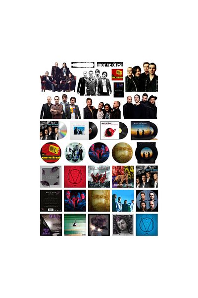 Ororabutik Σετ αυτοκόλλητων 34 τμχ Purple and Beyond Pop Rock - Σετ αυτοκόλλητων Scrapbook Bullet Journal