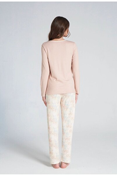 İpek Women's Long Sleeve Plus Size Pajama Set