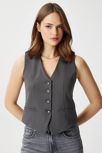 Ritnice Women's Milena Lined Anthracite Vest