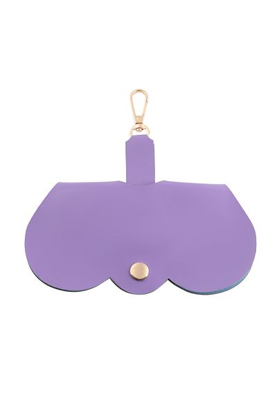 Angel Eyes Velvet Glasses Case - Fashionable and Functional Organizer Bag with Metal Buttons and Hooks