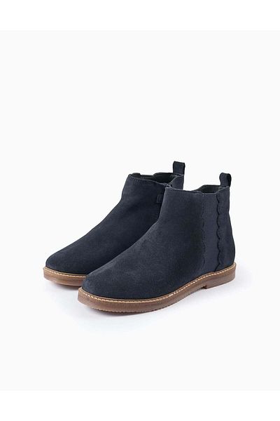 Ziddy CHELSEA SUEDE BOOTS FOR GIRLS DARK BLUE