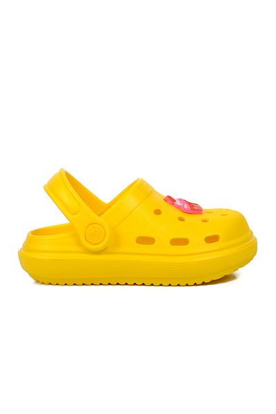 AYAKMOD Yellow Unisex Sabo Kids Slippers 755 F