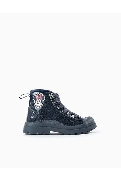 Ziddy SHINY BOOTS FOR BABY GIRLS 'MINNIE' DARK BLUE