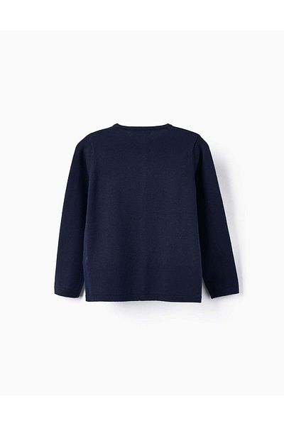 Ziddy CARDIGAN IN COTTON FOR GIRLS DARK BLUE