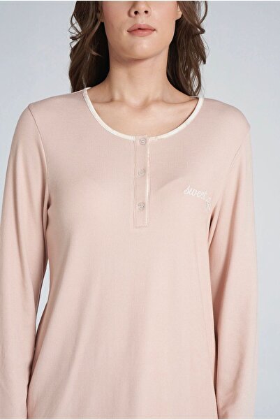 İpek Women's Long Sleeve Plus Size Pajama Set