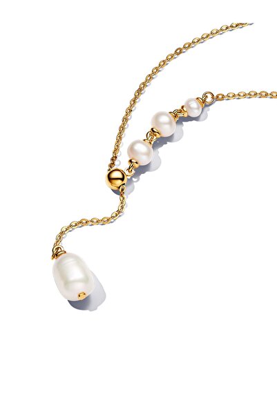 Pandora İşlenmiş Tatlı Su Kültür İncisi Damla Kolye