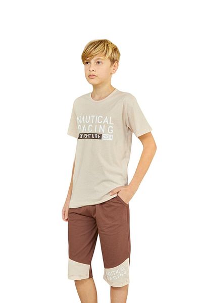 Weweus Boy's Beige Pajama Set 808