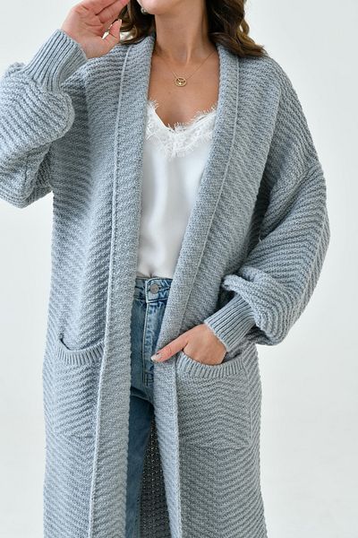 NİSUM MODA Nisum Cross Knitted Thick Cardigan