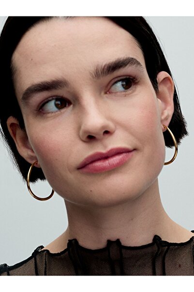 Pandora Doğal Şekilli 42 mm Açık Halka Küpeler