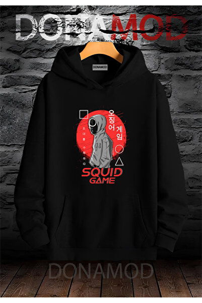 donamod Joc Squid Game și hanorac supradimensionat cu glugă - design coreean verde deschis roșu