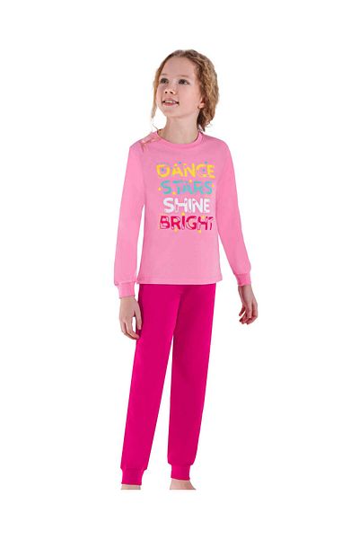 ERDEM İÇ GİYİM Weweus 3745 Model Pink Girl's Pajama Set