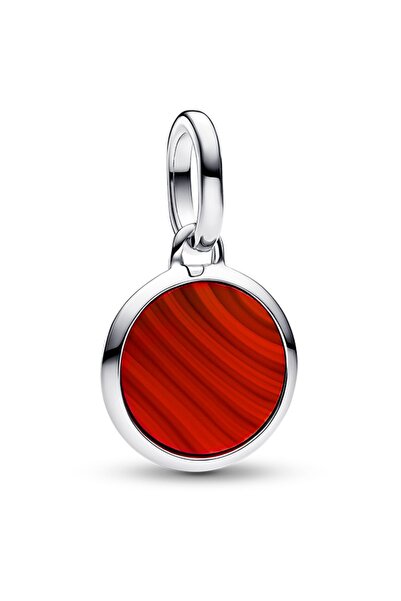 Pandora Yazı İşlenebilir Kırmızı Murano Mini Madalyon Charm
