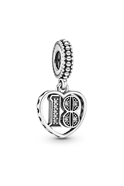 Pandora Işıltılı "18" Kalp Sallantılı Charm