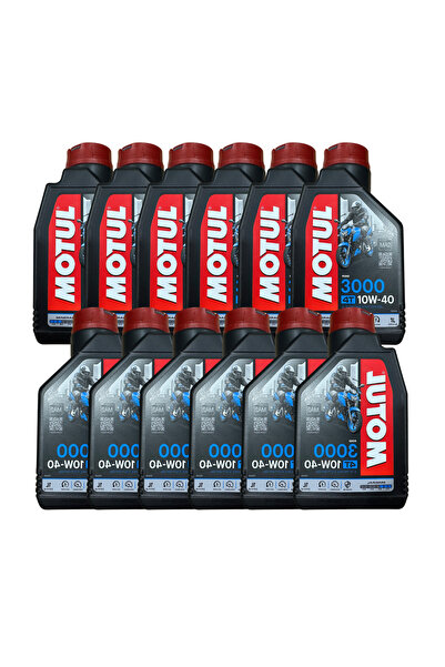 Motul 3000 10w-40 4t 1 L Motosiklet Motor Yağı 12 Adet 2026 Üretim