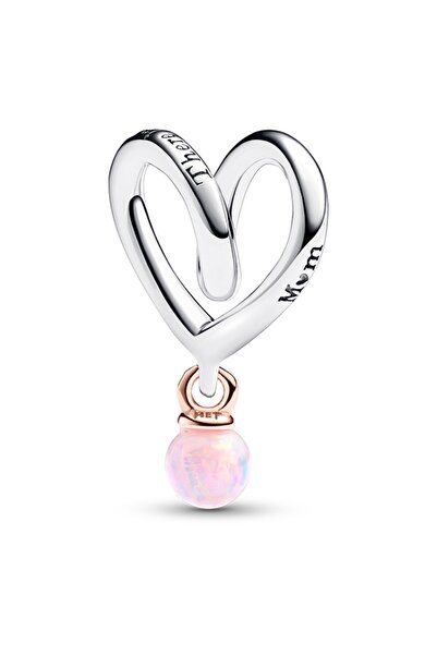 Pandora İki Renkli Sarılı Kalp Charm