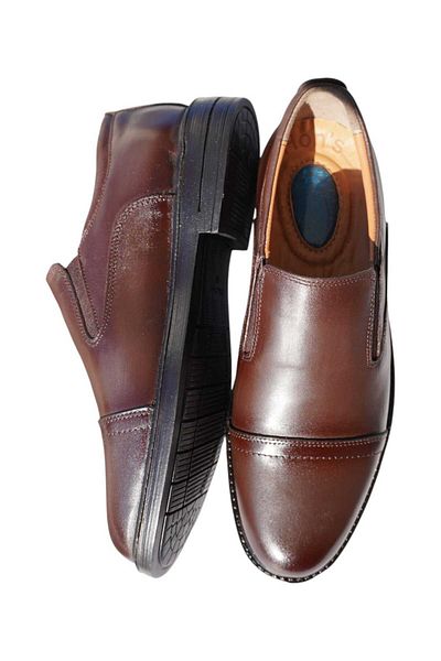 HON'S Ανδρικά παπούτσια oxford classic Laceless Γνήσιο δέρμα Ορθοπεδικοί πάτοι με τζελ φτέρνας