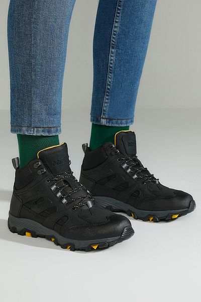 Kinetix Ανδρικά μποτάκια εξωτερικού χώρου Orwel Black Yellow Detail