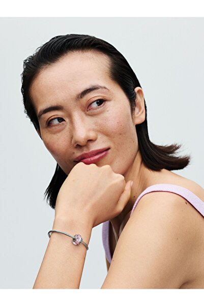 Pandora Etrafı Çevrili Pembe Murano Cam Charm