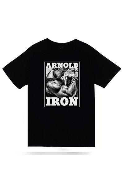fame-stoned Gym, Fitness, Bodybuilding, Arnold Schwarzenegger Printed Unisex 100% Cotton Black T-Shirt