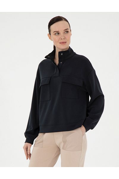 Pierre Cardin Black Comfort Fit Sweatshirt 50290939 -Vr046