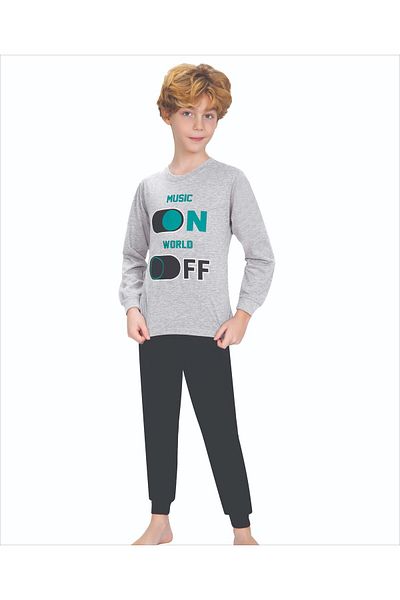 Weweus Boy's Gray Pajama Set - 715