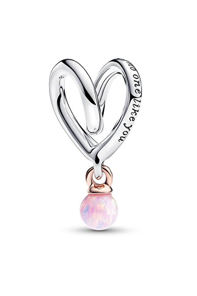 Pandora İki Renkli Sarılı Kalp Charm