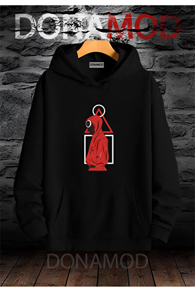 donamod Joc Squid Game și hanorac supradimensionat cu glugă - design coreean verde deschis roșu