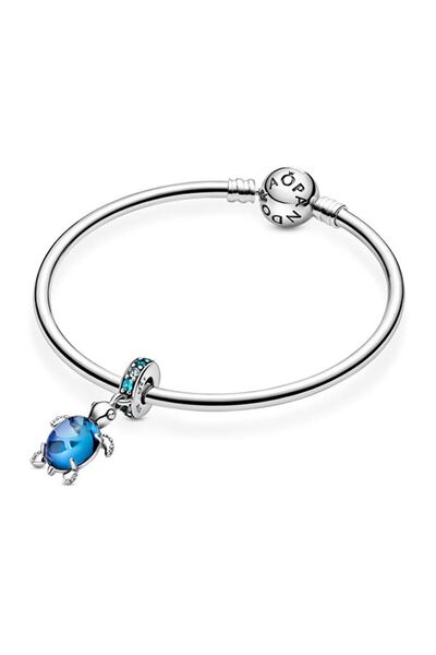Pandora Murano Camı Denizi Kaplumbağası Sallantılı Charm
