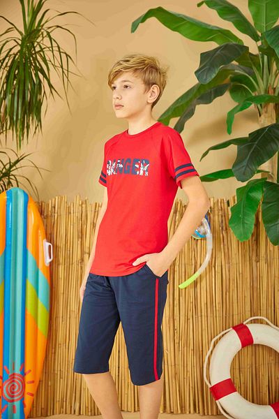 Weweus Red Boy's Pajama Set 812