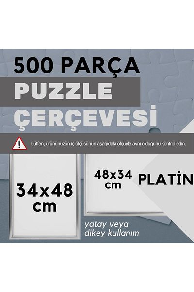 CreaWitch 34X48 Puzzle Frame - 500 Pieces Color Black Brown Gold White Clear Pvc