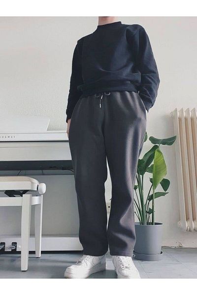 FUNSTYLE Αντρικό ίσιο παντελόνι Anthracite Winter