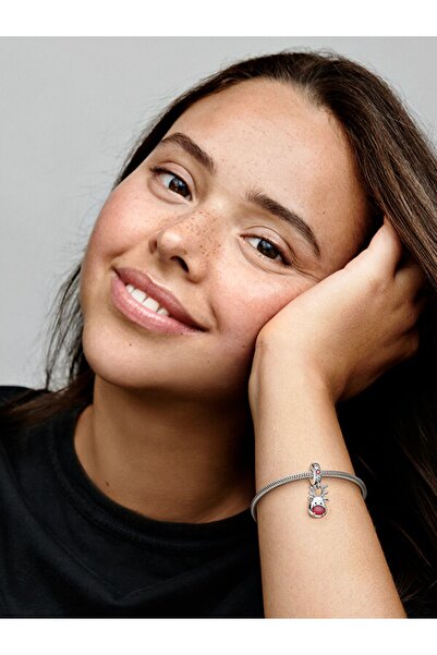 Pandora Kırmızı Burunlu Ren Geyiği Murano Sallantılı Charm