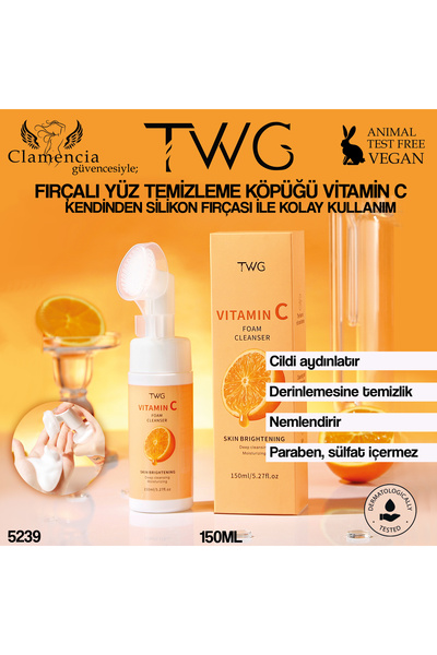 twg Fırçalı Yüz Temizleme Köpüğü 150ml C Vitamini