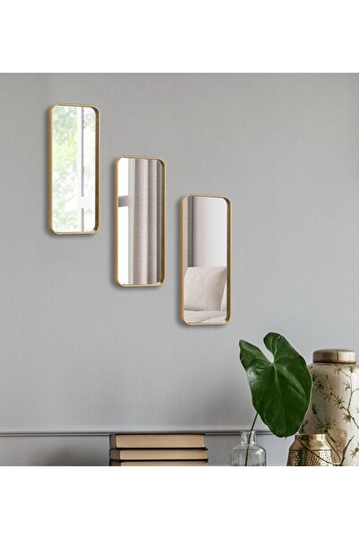 USTAOGLUHOME 3 LÜ DEKORATİF AYNA 30X15 CM
