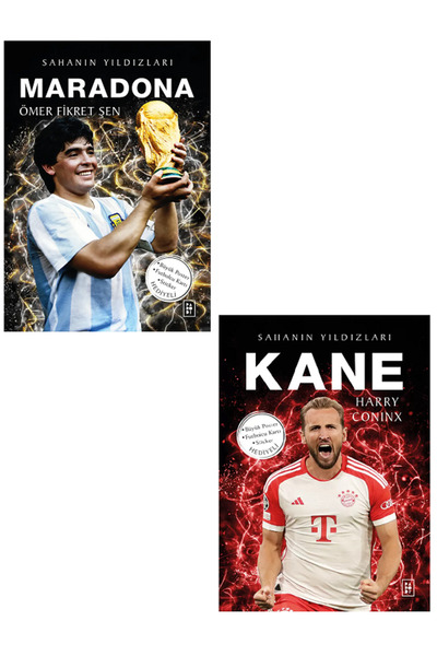 Efsane Yayınları Sahanın Yıldızları MARADONA - KANE / Büyük Poster Futbolcu K...
