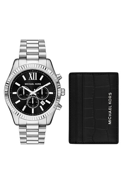 Michael Kors MK1091SET Herrenarmbanduhr mit Kartenhalter
