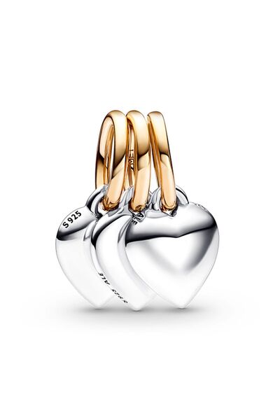 Pandora İki Renkli Ayrılabilir Arkadaşlık Üçlü Sallantılı Charm