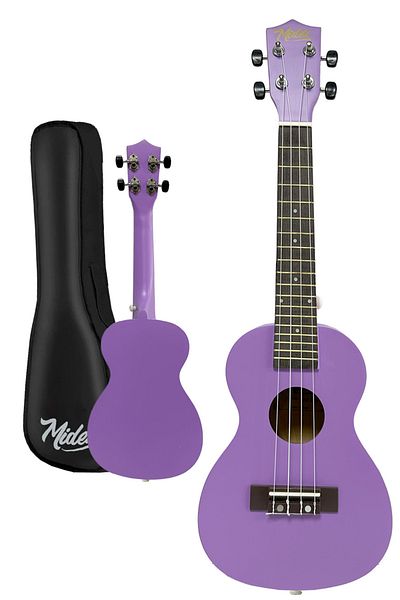 Midex UKX-233PRP Purple Concert Ukulele (Τσάντα με λουράκι Method Pena)