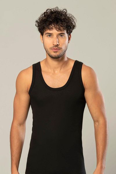 ERDEM İÇ GİYİM Erdem 3-Piece Black Gold Modal Undershirt 15503