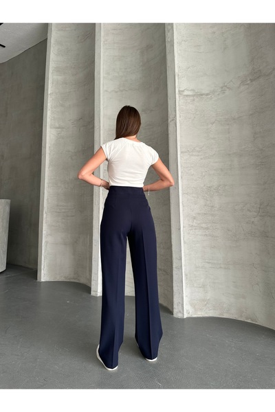 LePold Women's Lycra Velcro Closure Black Palazzo Pants