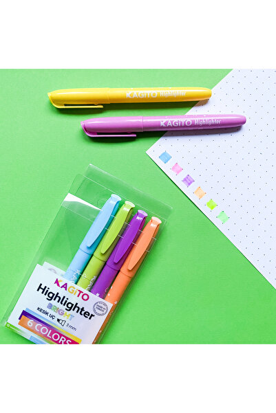 kagito Bright Highlighter Kalem Seti (6’lı)