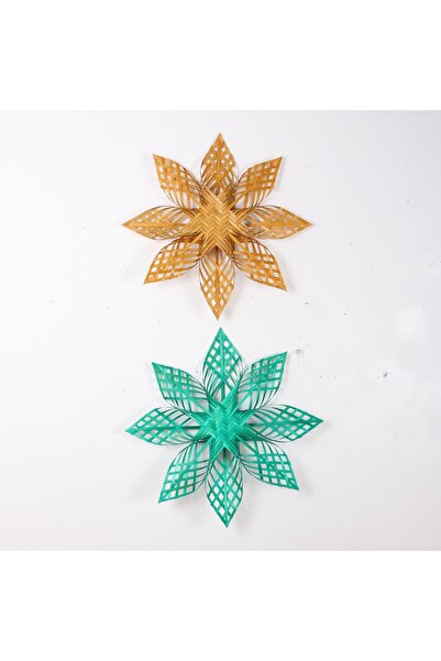 Mylamp Натуральний бамбук кольоровий зірка 2 шт. SET - Новорічна декорація 60...